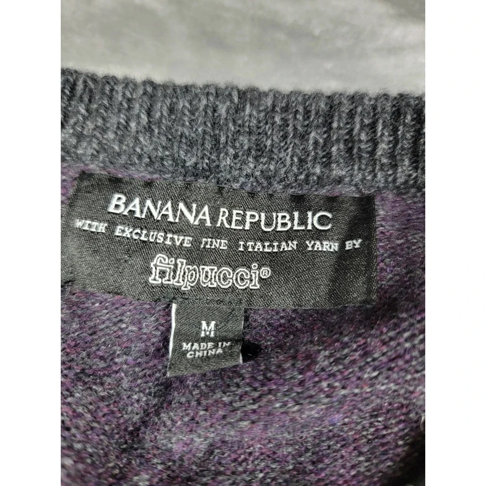 Banana Republic‎ Filpucci Mens sz Medium Merino Wool blend Pullover Sweater